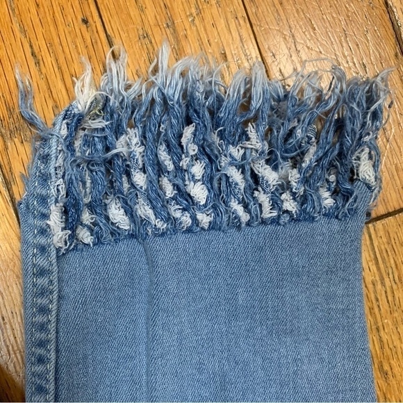 Free People sz 27 Boho Great Heights Frayed Skinny High Rise Crop Jeans - Picture 5 of 8